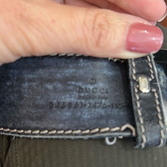 AS IS very badly damaged Gucci men's belt vintage - Picture 2 of 6